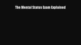 PDF The Mental Status Exam Explained  Read Online