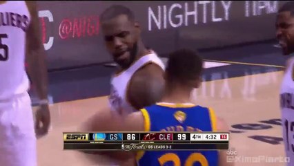 LeBron James bâche Stephen Curry et le défie du regard