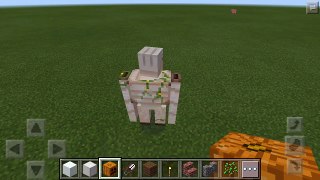 How to make funny walking and friendly snow man and pump iron man in Minecraft PE