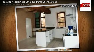 Location Appartement, Loriol-sur-drôme (26), 455€/mois