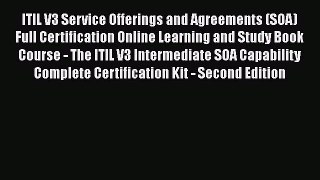 Download ITIL V3 Service Offerings and Agreements (SOA) Full Certification Online Learning