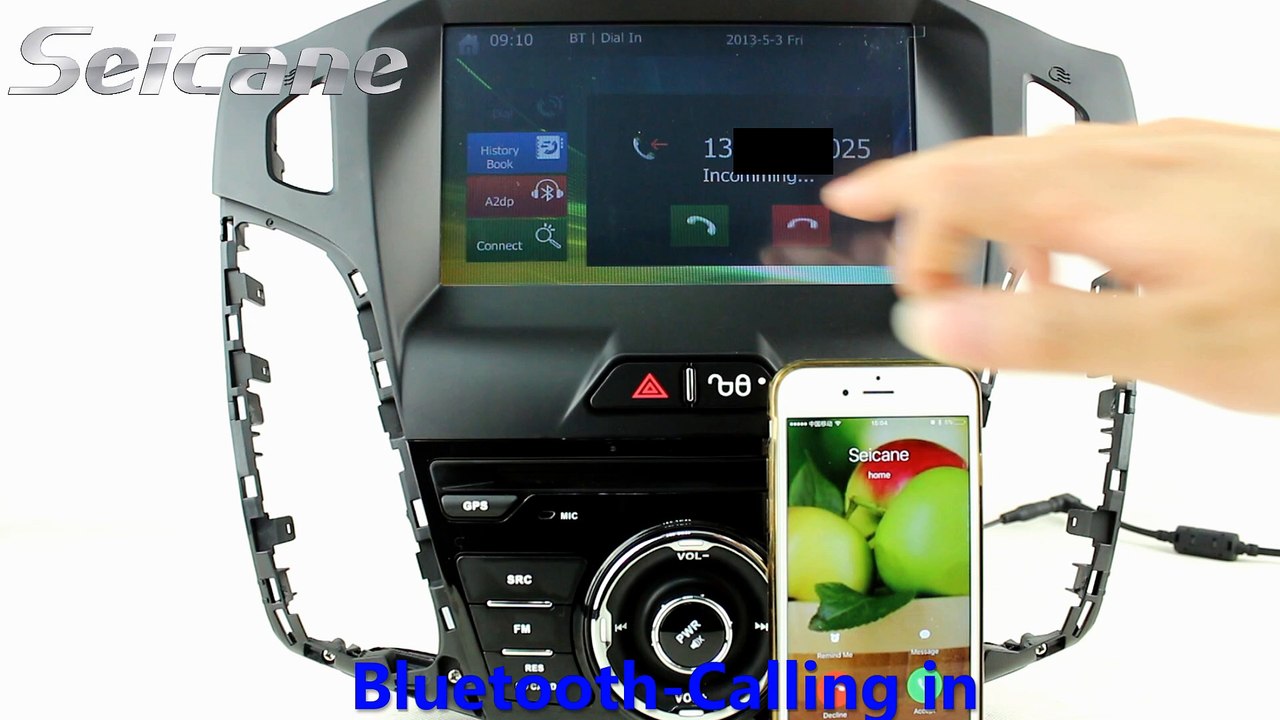 8 inch 2012 2013 Ford Focus Car DVD Player with GPS Navigation System Bluetooth Remote Control Touch Screen