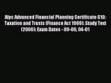 [PDF] Afpc Advanced Financial Planning Certificate G10: Taxation and Trusts (Finance Act 1999):