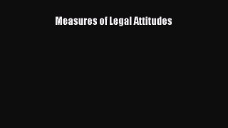 Read Measures of Legal Attitudes Ebook Free