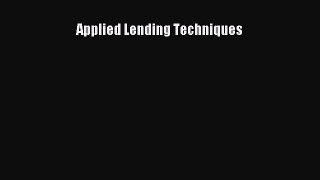 [PDF] Applied Lending Techniques Download Full Ebook