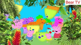 Peppa Pig Dinosaur Finger Family! Peppa PIg Finger Family Song! Peppa Pig Riding on Dinosaurs!