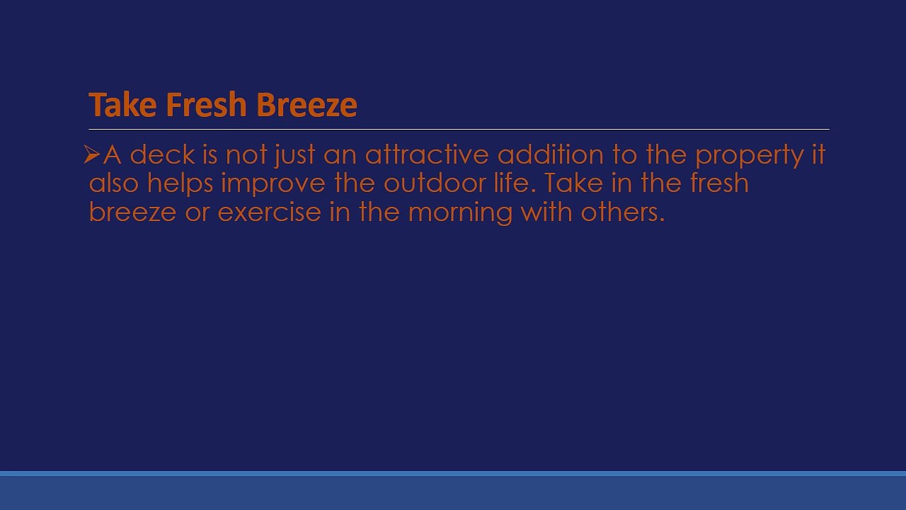 6 Benefits of Having a Deck