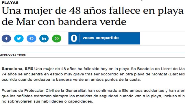 Prevención de ahogamientos en las playas