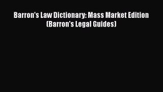 Download Book Barron's Law Dictionary: Mass Market Edition (Barron's Legal Guides) PDF Online