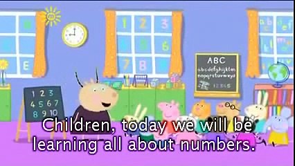 Learning english with Peppa Pig Cartoon - Numbers with subtitle