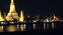 July2012 Bangkok Trip (26): Bangkok: Ｗat Arun in the darkness beyond Chao Phraya River