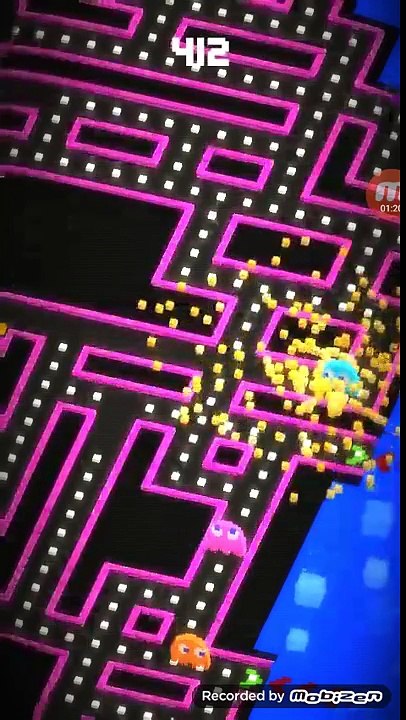 Pac-Man 256 os monstrinhos azuis rosas rochos verdes e vermelhos e laranjas me pegaram