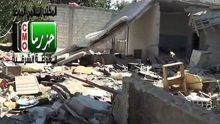 ريف دمشق حزرما آثار الدمار جراء القصف العنيف على المنازل 25 7 2013