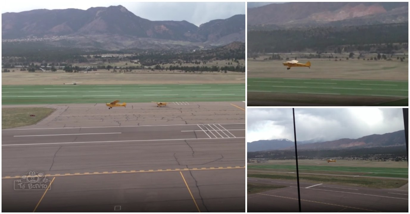 Aviões começam a voar sozinhos após fortes rajadas de vento