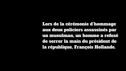 En direct sur France 2, un policier refuse de serrer la main de Hollande et Valls !