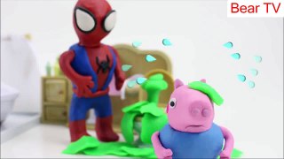 Peppa Pig George Crying! Peppa Pig Stop Motion Play Doh! Peppa Pig George Crying Spiderbaby Bath