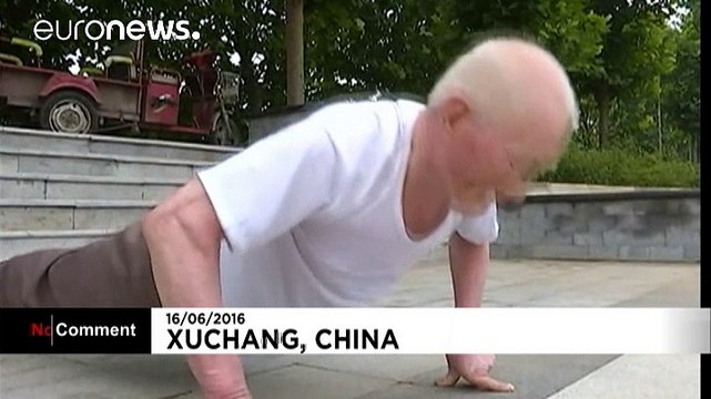 Fitness fanatic, 79, shows off his strength