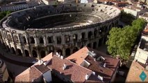 Les arènes de Nîmes vues par un drone
