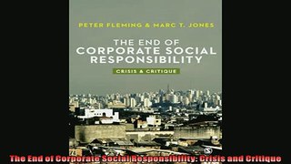 Popular book  The End of Corporate Social Responsibility Crisis and Critique