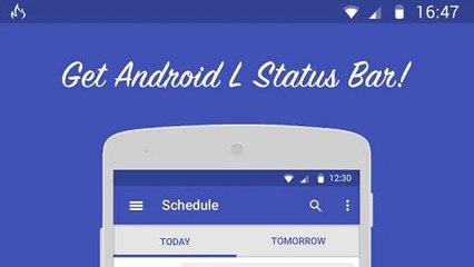 Get Android lollipop status bar without root