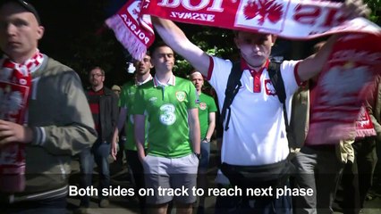 Euro 2016: Fans celebrate 'fair-play' Germany-Poland draw