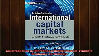 For you  An Introduction to International Capital Markets Products Strategies Participants