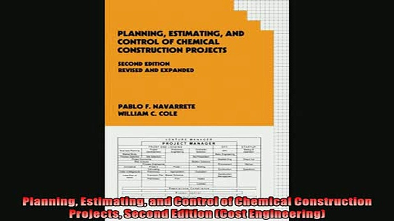Popular book  Planning Estimating and Control of Chemical Construction Projects Second Edition Cost