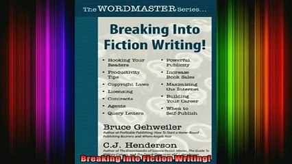 DOWNLOAD FREE Ebooks  Breaking Into Fiction Writing Full Free