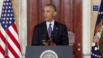 President Obama Delivers a Statement to the Press