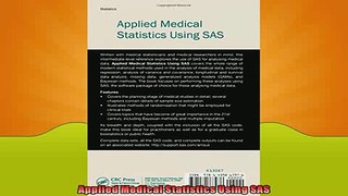 READ book  Applied Medical Statistics Using SAS  FREE BOOOK ONLINE