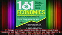 READ book  101 Things Everyone Should Know About Economics From Securities and Derivatives to Full EBook