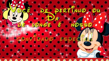 Convite animado- Alexia 1 ano - tema minnei e mickey