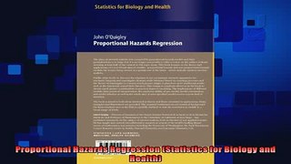 FREE DOWNLOAD  Proportional Hazards Regression Statistics for Biology and Health  BOOK ONLINE