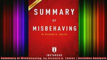 READ book  Summary of Misbehaving by Richard H Thaler  Includes Analysis Full EBook