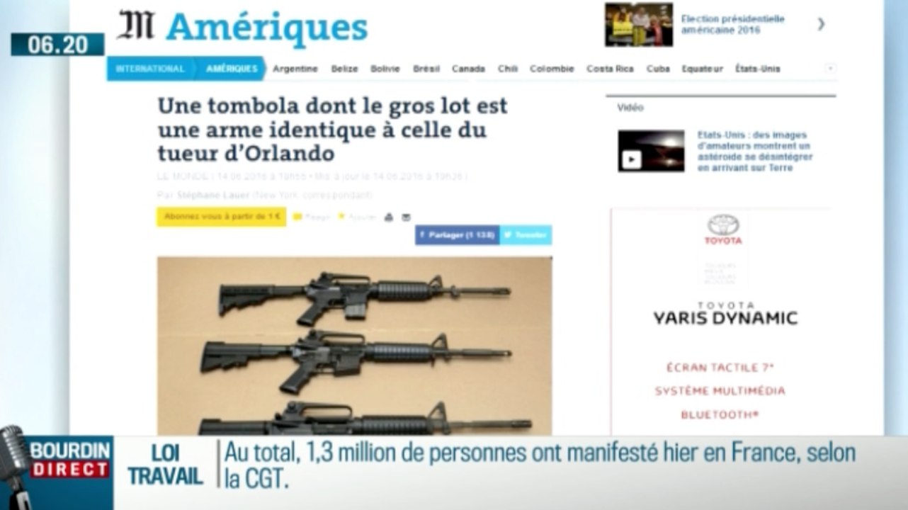 L'arme de la tuerie d'Orlando comme gros lot ! best-of du 18/06/2016 par lezapping