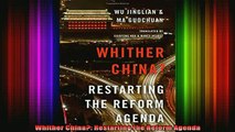 READ book  Whither China Restarting the Reform Agenda Full EBook