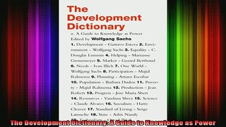 READ book  The Development Dictionary A Guide to Knowledge as Power Full Ebook Online Free