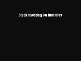 Download Stock Investing For Dummies Ebook Online