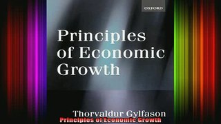 READ book  Principles of Economic Growth Full EBook