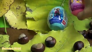[Collection] 3 eggs Kinder Surprise Unboxing 2015 Disney Princess toys Hello Kitty frozen videos f..