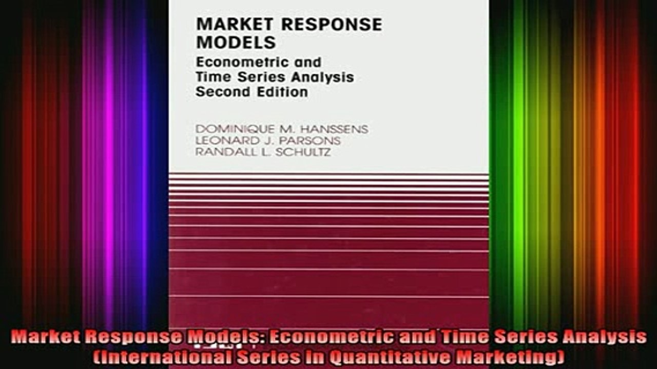 READ book  Market Response Models Econometric and Time Series Analysis International Series in Full EBook