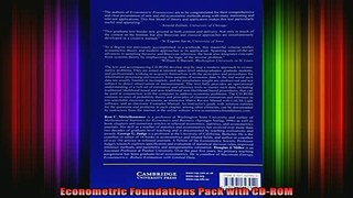 READ book  Econometric Foundations Pack with CDROM Full EBook