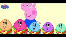 Peppa Pig Hamburger  Finger Family Learn colors  spider  George Crying  new episode  Parody