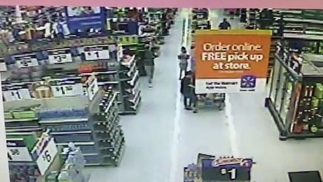 Fire works set off in walmart