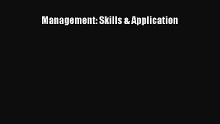 Read Management: Skills & Application Ebook Free