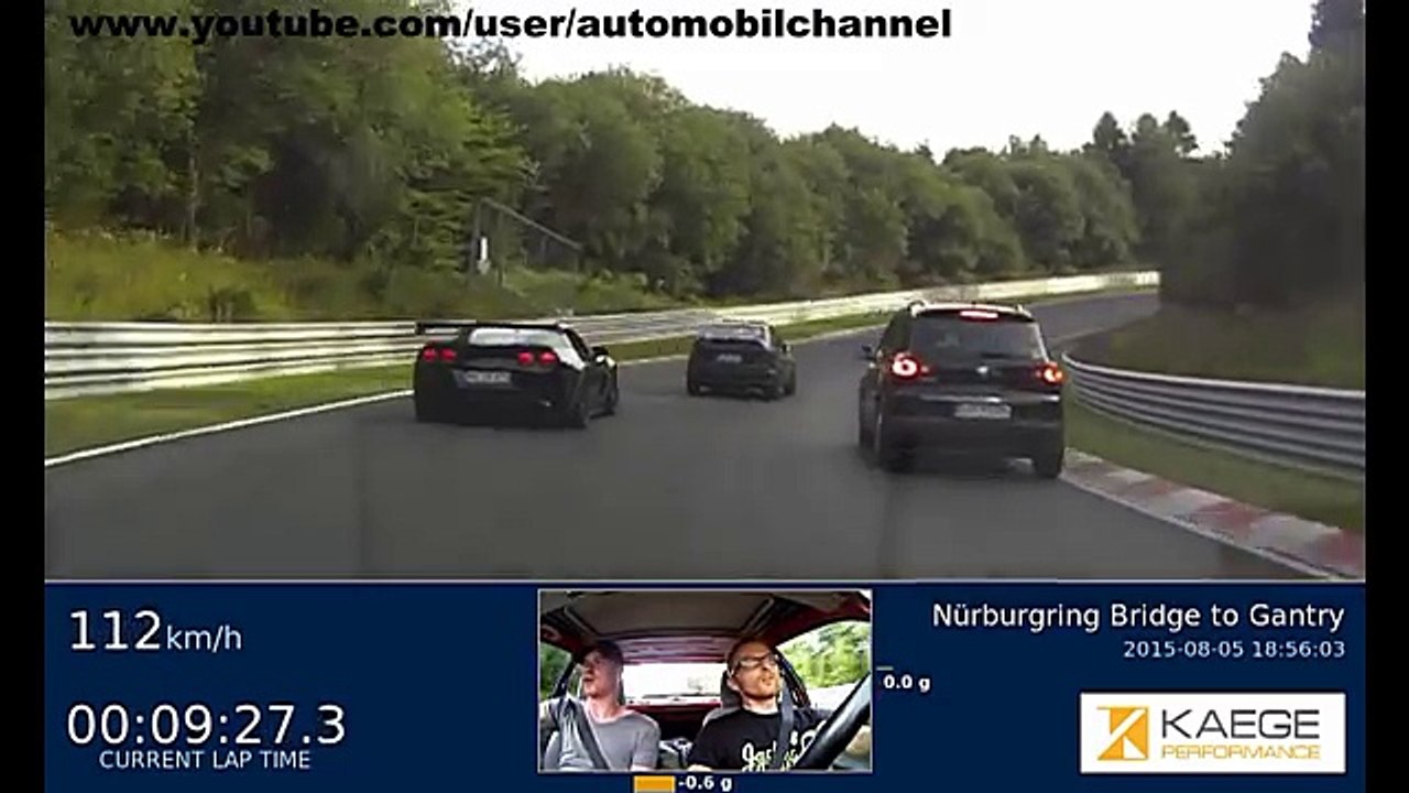 Vejam o que aconteceu a este Corvette quando tentava ultrapassar um Opel Kadett