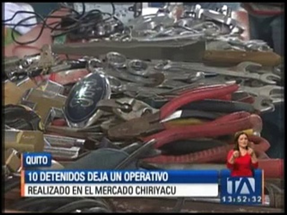 Operativo en Chiriyacu deja 10 detenidos