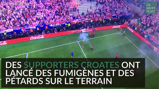 Fumigènes, stadier blessé, égalisation: le match gâché de la Croatie face à la République Tchèque