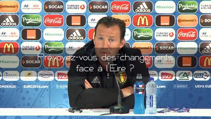 Groupe E - Wilmots : "Entre 2 et 10 changements"