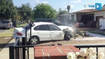Driver Allegedly Hits Several Cars and Crashes Into Front Yard